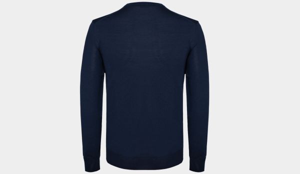 Drumohr Crewneck Wool 140S Blue