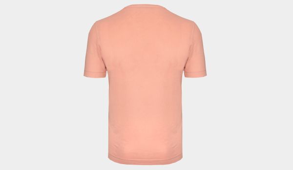 Drumohr Frosted-Cotton Short-Sleeve Pink