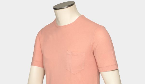 Drumohr Frosted-Cotton Short-Sleeve Pink