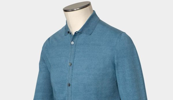 Drumohr Knitted Shirt Denim