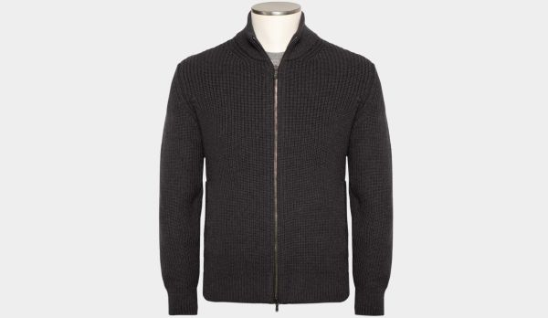 Drumohr Cardigan 'English Rib' Antracite