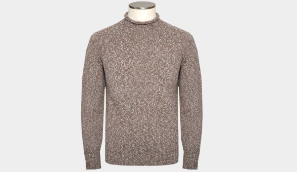 Drumohr Mock Neck Lambswool Brown