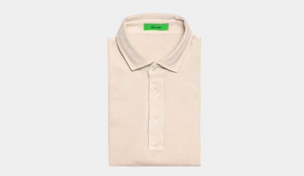 Drumohr Polo Garment Dyed Sand