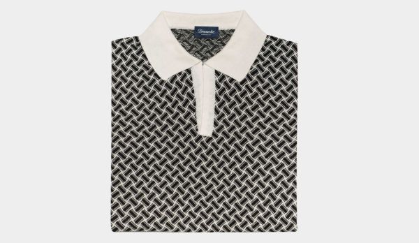 Drumohr Polo 'Biscottino' Navy