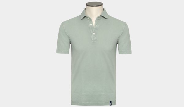 Drumohr Polo Garment Dyed Green