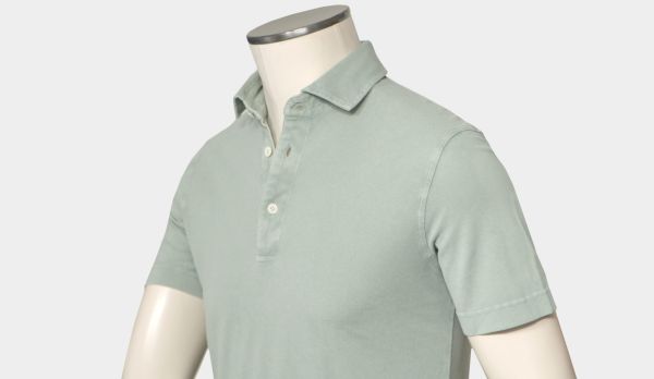 Drumohr Polo Garment Dyed Green