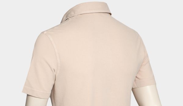 Drumohr Polo Garment Dyed Sand