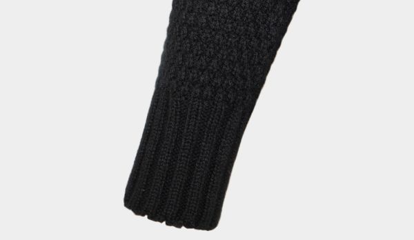 Drumohr Roll Neck Geelong 'Aran' Black