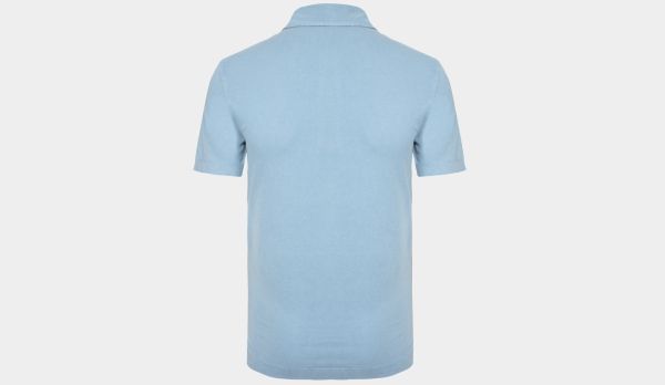 Drumohr Polo Garment Dyed Light Blue