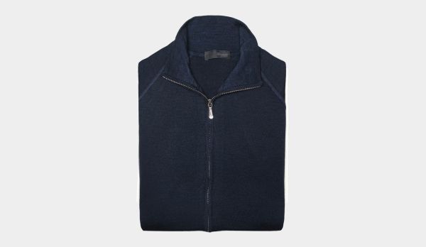 Drumohr Cardigan Wool 140'S Navy