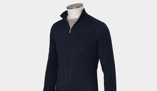 Drumohr Cardigan Wool 140'S Navy