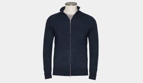 Drumohr Cardigan Wool 140'S Navy