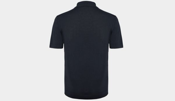 Drumohr V-Neck Polo Navy