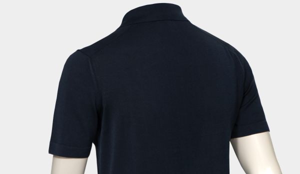 Drumohr V-Neck Polo Navy