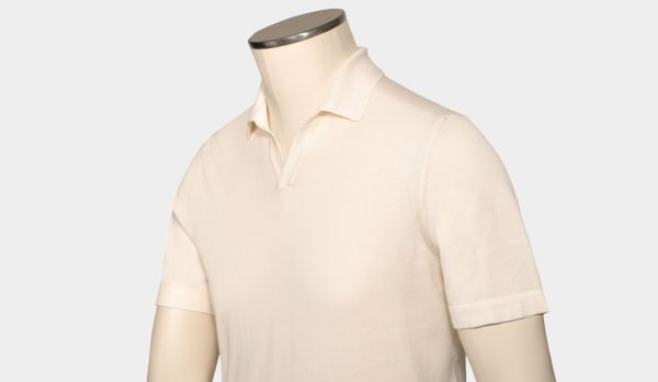 DrumohrV-NeckPoloOff-White