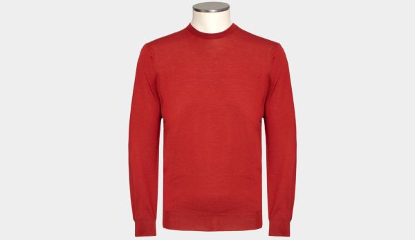 Drumohr Crewneck Wool 140S Cherry