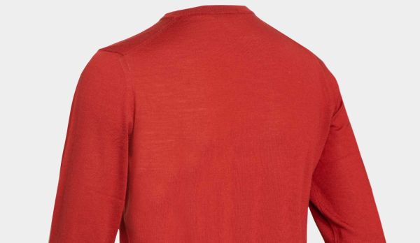 Drumohr Crewneck Wool 140S Cherry