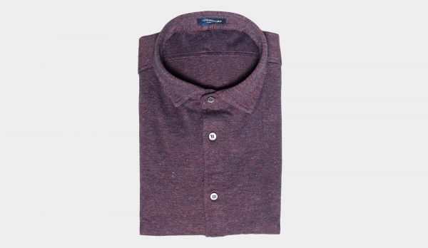 Drumohr Shirt Jersey Donegal Burgundy