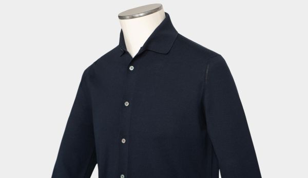Filippo de Laurentiis Knitted Shirt Navy