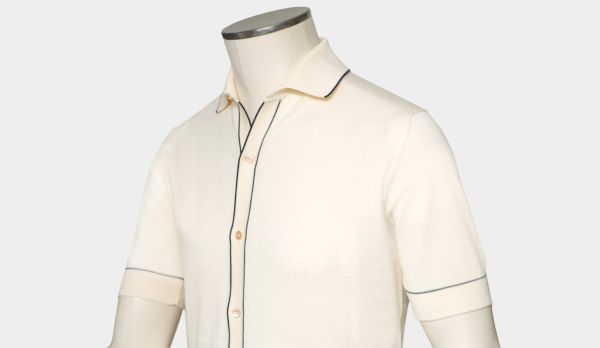 Filippo de Laurentiis Knitted Shirt Cotton Off-White