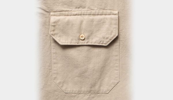 Finamore Canvas Cargo Shirt Beige