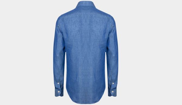 Finamore Shirt Linen Blue