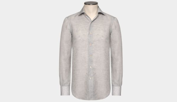Finamore Shirt Linen Grey
