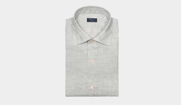 Finamore Shirt Linen Grey