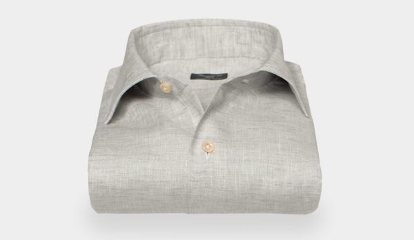 Finamore Shirt Linen Grey