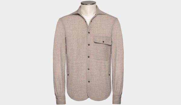 Finamore Overshirt Wool Beige