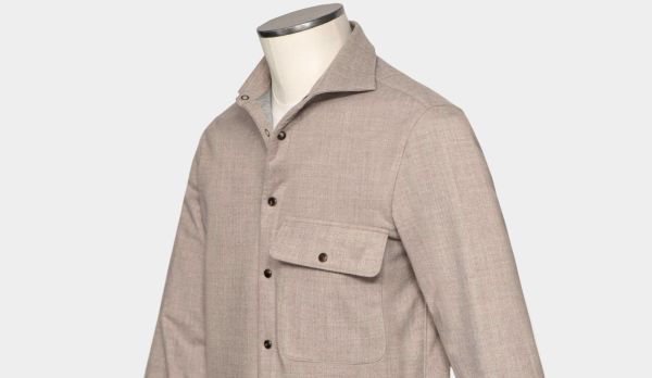 Finamore Overshirt Wool Beige