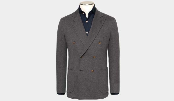 Gabo Double-Brested Jersey Jacket Grey