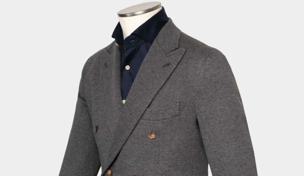 Gabo Double-Brested Jersey Jacket Grey