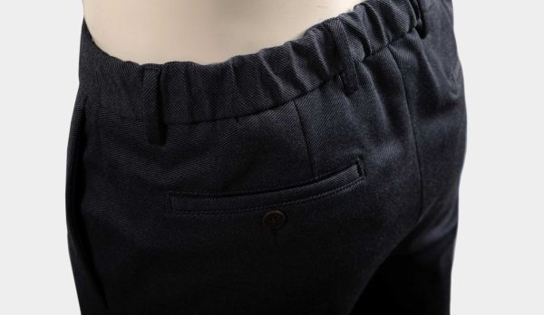 Germano Trousers Technical Twill Grey-Blue