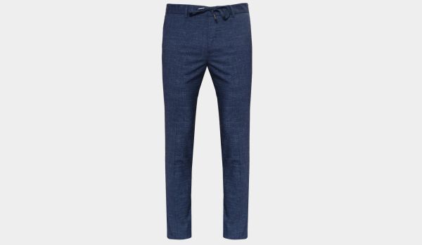 Germano Trousers Fantasy Wool Blue