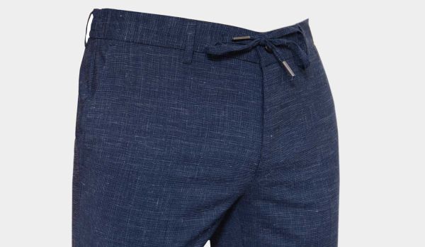 Germano Trousers Fantasy Wool Blue