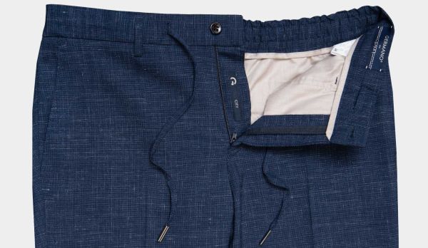 Germano Trousers Fantasy Wool Blue