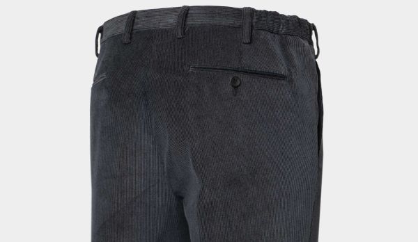 Germano Ribcord Trousers Grey/Blue
