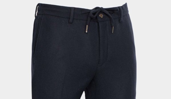 Germano Drawstring Wool-Cashmere Navy