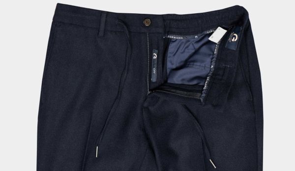 Germano Drawstring Wool-Cashmere Navy