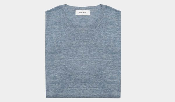 Gran Sasso Linen Crewneck Light-Blue