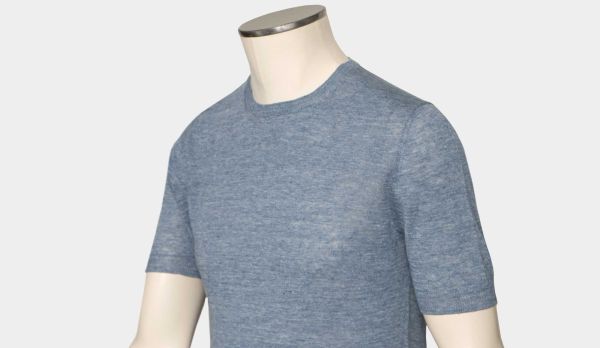 Gran Sasso Linen Crewneck Light-Blue