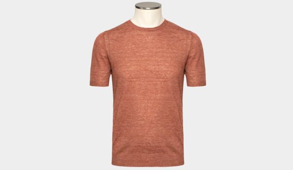 Gran Sasso Linen Crewneck Rust