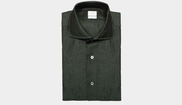 Xacus Shirt Wool-Linen Green