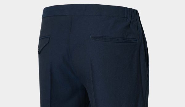 Incotex Ice-Cotton Trousers Drawstring Navy