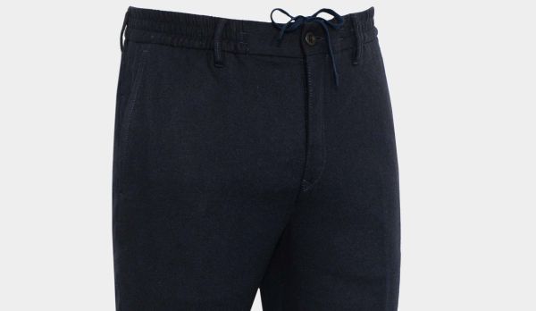 Incotex Trousers Drawstring Wool Navy