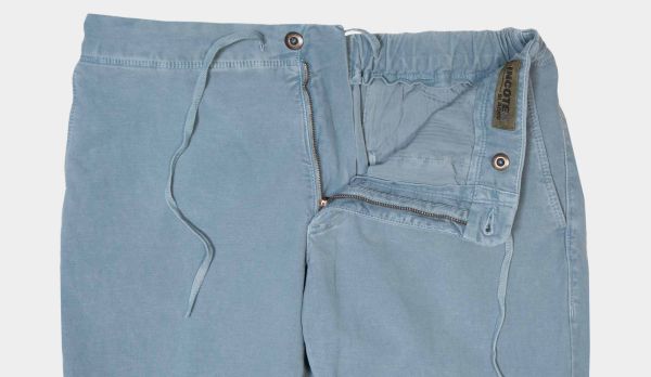 Incotex Trousers Drawstring Cotton Blue