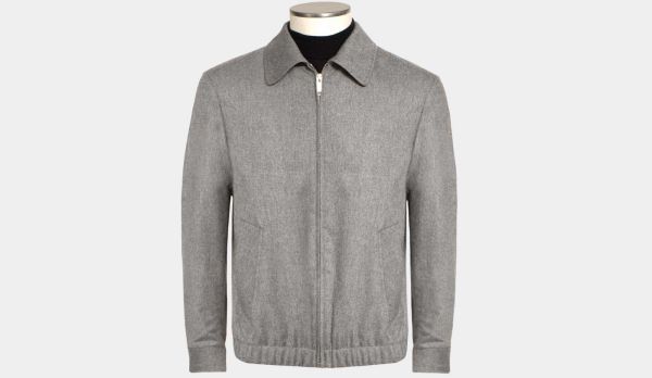 Incotex Slowear Flannel Bomber Grey