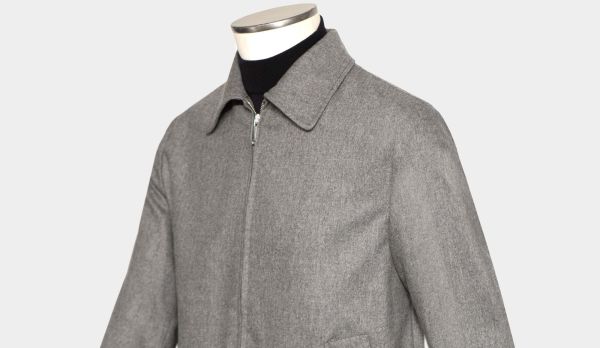 Incotex Slowear Flannel Bomber Grey