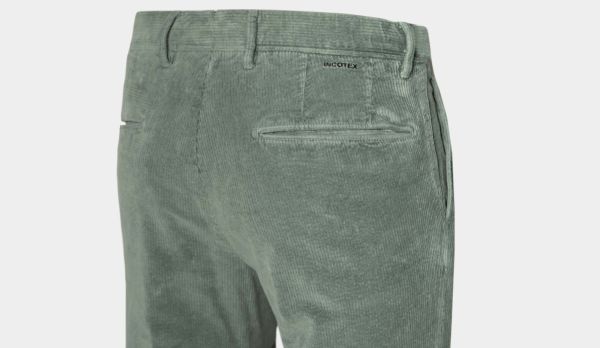 Incotex Ribcord Slacks Green